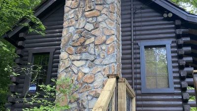Exterior cabin and deck staining