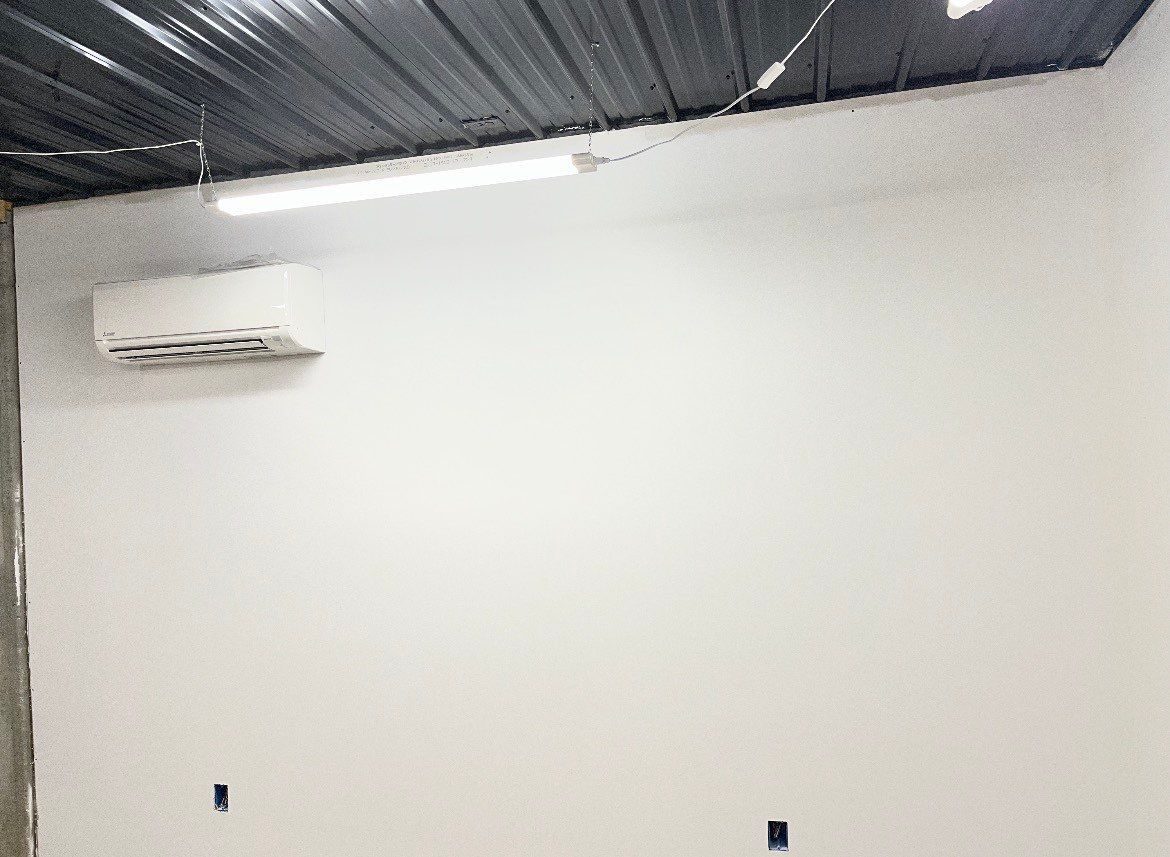 Finished interior painting in a remodeled North Georgia cabin room