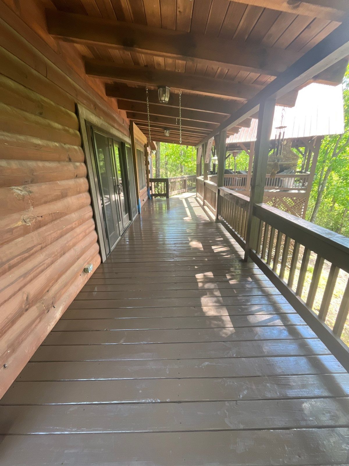 Cherry Log Deck Rebuild & Stain