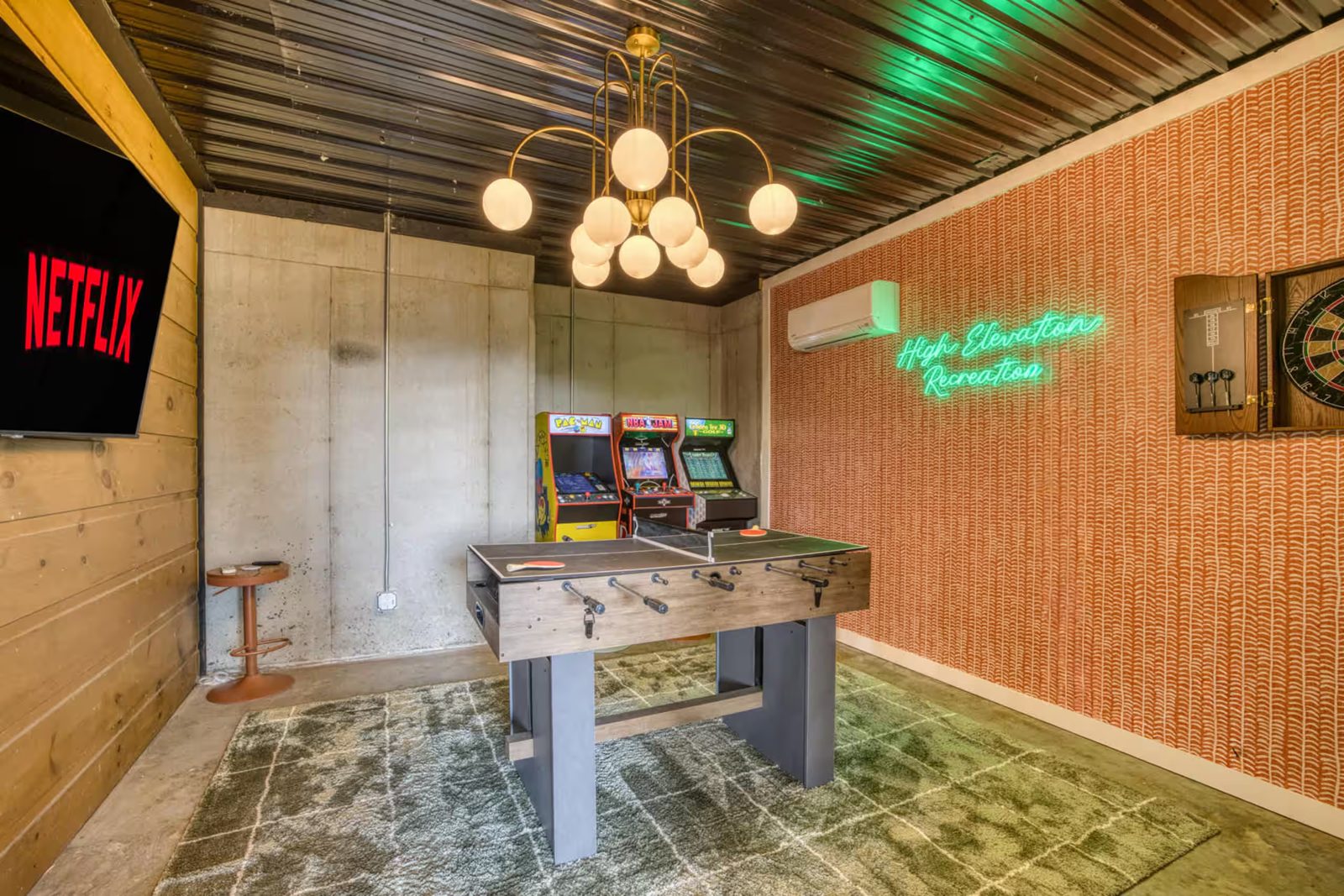 Airbnb Cabin Game Room Conversion in Morganton